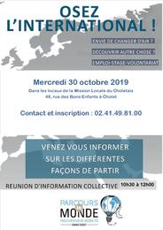 Réunion Information Parcours le monde du Mercredi 30 Octobre